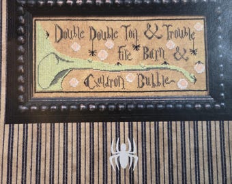 La-D-Da Toil Trouble Cross Stitch Pattern. FREE SHIPPING. Estate Sale Preowned Good Condition.