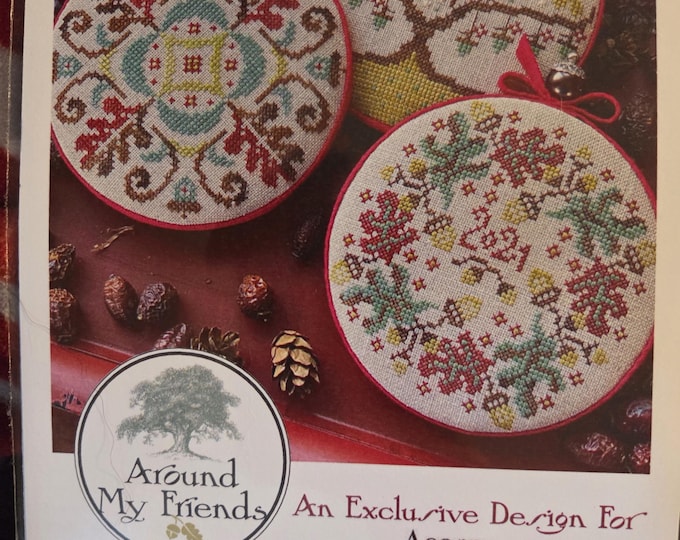 Acorns & Threads Around My Friends Cross Stitch Pattern. Free Shipping. Good Condition.