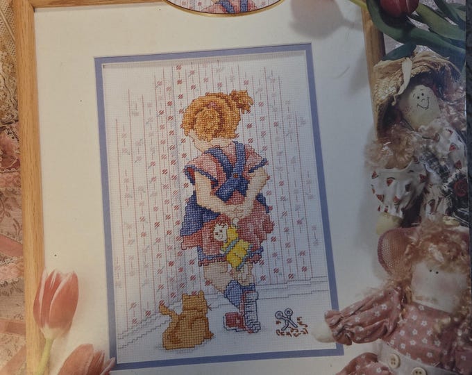 Stitch World Girls Time Out Cross Stitch Pattern. FREE SHIPPING. Used Condition.