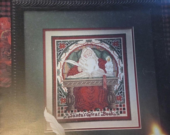 Leisure Arts Santa's Great Book Cross Stitch Pattern. FREE SHIPPING. Used Condition.