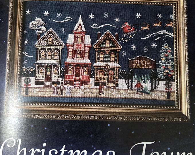Flossabilities Christmas Town Cross Stitch Pattern. FREE SHIPPING. New Condition.