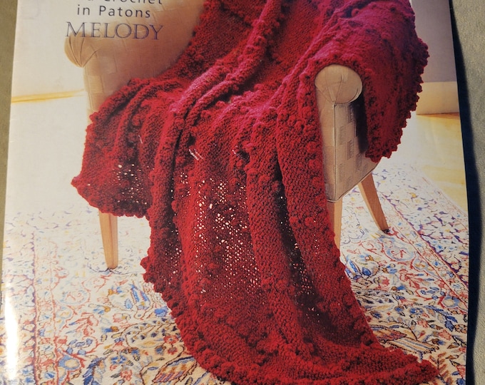 Vintage Patons Afghans to Knit and Crochet Pattern. Quick & Cozy.