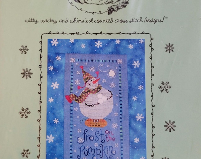 Stitchy Kitty Frost on the Pumpkin Cross Stitch Pattern. FREE SHIPPING. Good Condition