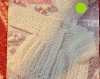 Vintage Patons Baby Sweaters, Hats and Afghan Crochet Pattern. Good Condition. FREE SHIPPING.
