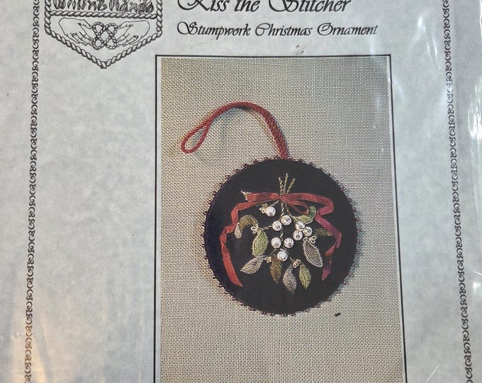 Willing Hands Needlework Design Kiss The Stitcher Stumpwork Christmas Kit. FREE SHIPPING. Older Condition.