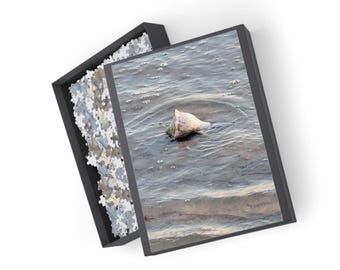 Lone Seashell Puzzle 96-1000-Piece | Coastal Floral Seaside Jigsaw