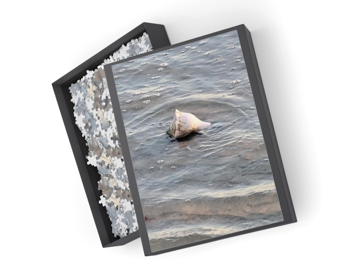 Lone Seashell Puzzle 96-1000-Piece | Coastal Floral Seaside Jigsaw