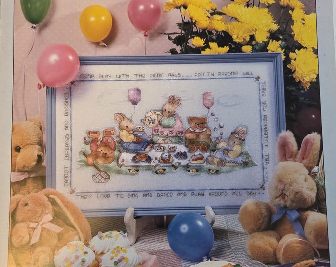 Better Homes Picnic Pals Cross Stitch Pattern. FREE SHIPPING. Used Condition.