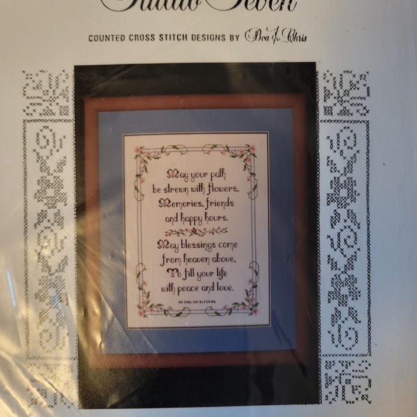 Studio Seven An English Blessing Counted Cross Stitch Kit. FREE SHIPPING. Good Condition.