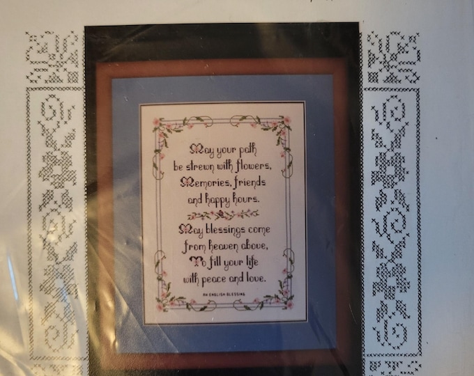Studio Seven An English Blessing Counted Cross Stitch Kit. FREE SHIPPING. Good Condition.