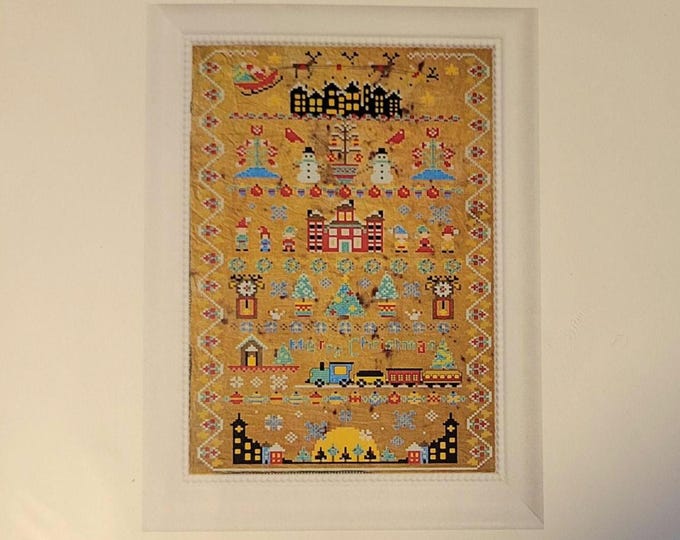 Ship's Manor Christmas Cheer Cross Stitch Pattern. Free Shipping. Good Condition.