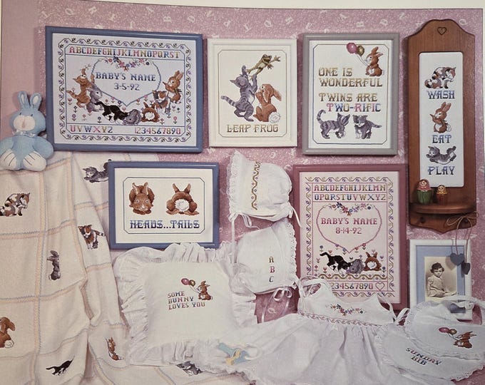 Ginger & Spice Little Ones (Twins) Cross Stitch Pattern. FREE SHIPPING. Preowned and Used Condition