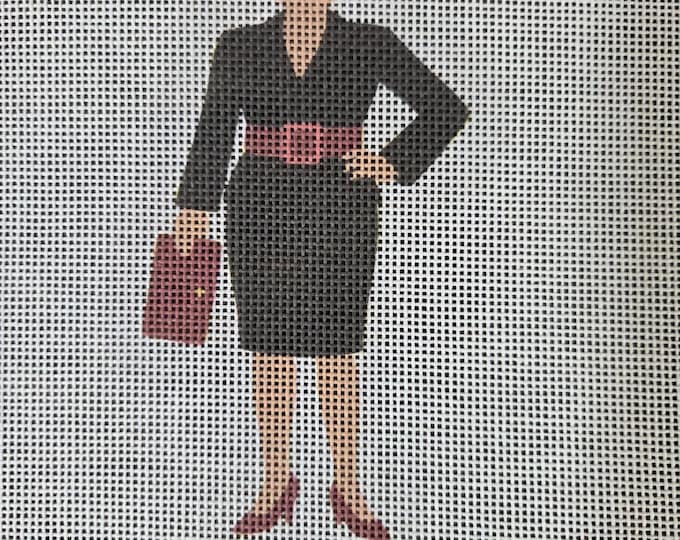 IN STOCK Miranda Needlepoint Canvas 5"x3"  finished size #18 mesh. Free Shipping. Unfinished canvas. Moore Stitching Design