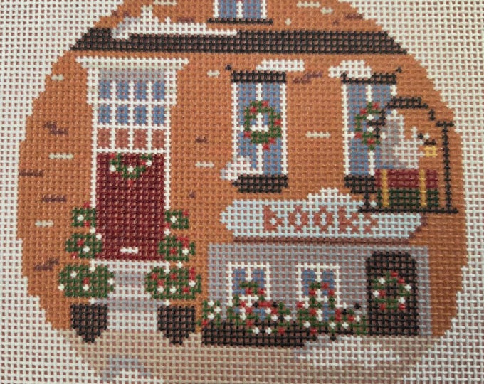 Beacon Hill Bookstore Needlepoint Canvas. 18 Mesh 4" Round. New Condition. Free Shipping.