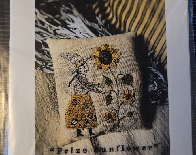 Notforgotten Farm Prize Sunflower Folk Embroidery Pattern. Estate Sale Preowned Good Condition.