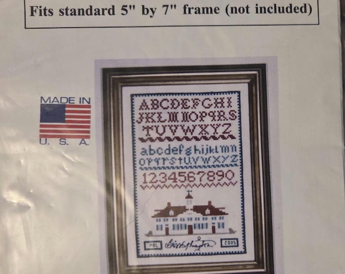 Posy Collection Mount Vernon Petite Sampler Cross Stitch Kit. Preowned Good Condition. Free Shipping.