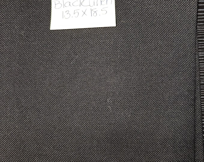 28ct 13.5"x18.5" Black Linen.FREE SHIPPING.