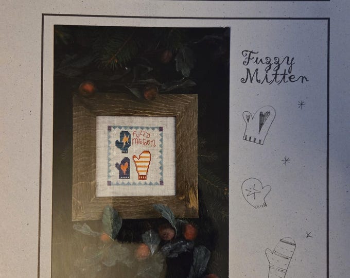 Fanci That Fuzzy Mitten Cross Stitch Pattern. FREE SHIPPING. Used Condition