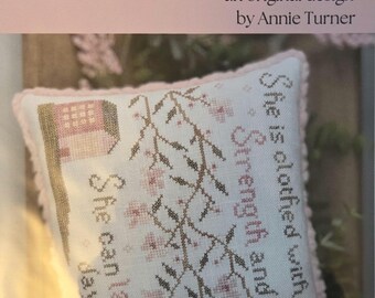 The Proper Stitcher Strength and Dignity Cross Stitch Pattern. FREE Shipping. Good Condition.