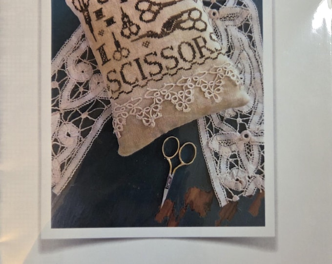 Shakespeare's Peddler Antique Scissors & Spools Cross Stitch Pattern. Free Shipping. Good Condition.