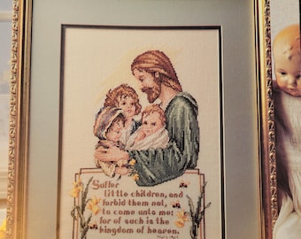 Leisure Arts Matthew 19:14 Cross Stitch Pattern. FREE SHIPPING. Used Condition.