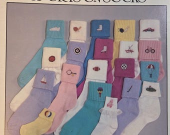 Lucky Duck Sports on Socks Cross Stitch Pattern. Free SHIPPING. Used Condition.
