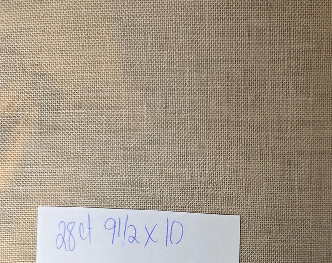 28ct 9.5"x10" Brown Linen. Preowned Repackaged. FREE SHIPPING.