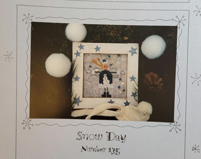 Vintage Fanci That Snow Day Cross Stitch Pattern Book. FREE SHIPPING.