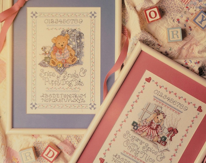 Leisure Arts Boys & Girls Are Made Of.. Cross Stitch Pattern. Free SHIPPING.