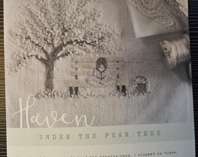 The Stitchery Haven Under The Pear Tree Embroidery Kit. FREE SHIPPING. Estate Sale Preowned Good Condition.