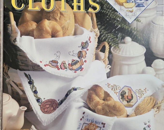 Leisure Arts Bake A Batch Bread Cloths Cross Stitch Pattern. Free SHIPPING. Used Condition.