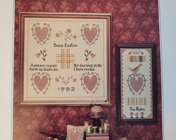 The City Stitcher Darning Sampler Cross Stitch Pattern. FREE SHIPPING. Used Condition.
