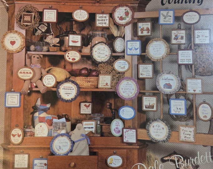 Dale Burdett 50 Miniature Sayings Cross Stitch Pattern. Free SHIPPING. Used Condition.