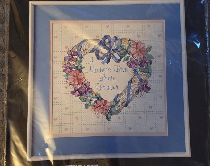 Dimensions Mothers Lasting Love Stamped Cross Stitch Kit. FREE SHIPPING. Good Condition.