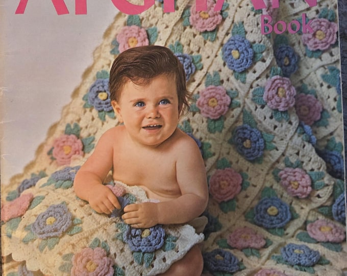 Complete Afghan Book Knit and Crochet. FREE SHIPPING. Old Condition.