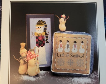 Heart in Hand Fall Fobs, Liberty Angel, Snow Time Cross Stitch Patterns . Free Shipping.