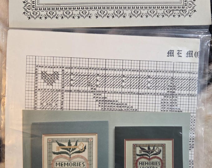 Memories Cross Stitch Pattern. FREE Shipping. Preowned Used Condition. Includes Heart Charm.