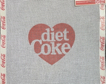 Diet *Soda* Heart Needlepoint Canvas. New Condition. Free Shipping.