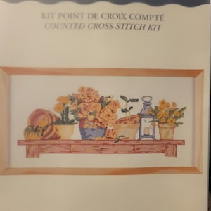 DMC Yellow Flowers Cross Stitch Kit. FREE SHIPPING. New Condition.