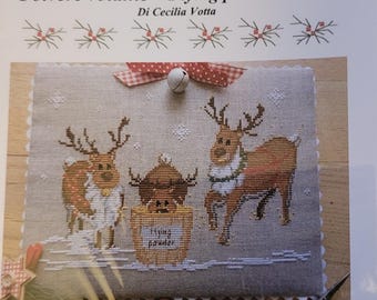 Serenita di campagna Polvere volante - Flying Powder Cross Stitch Pattern. Free Shipping. Good Condition.