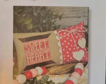 Crafty Bluebonnet Sweetheart Spool Cross Stitch Pattern. Free Shipping. Good Condition.