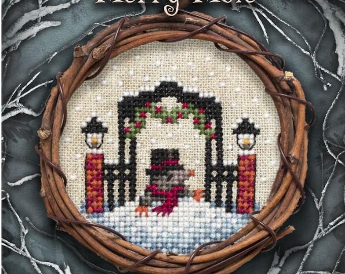 Lola Crow Merry Mole Cross Stitch Pattern. 39wx39h First Time in Print New.  Free Shipping.