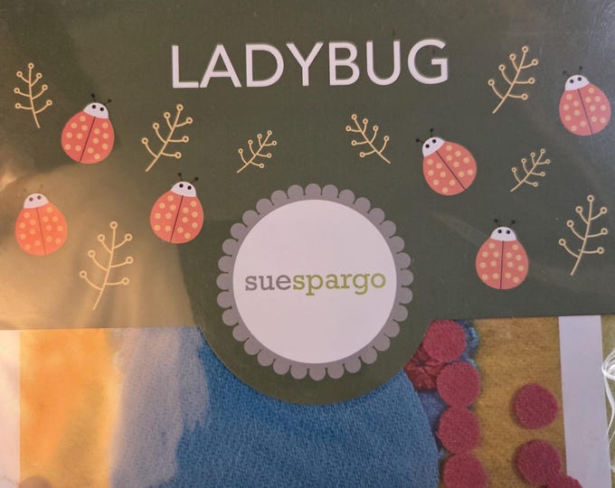 Sue Spargo Ladybug PreCut Wool Applique Pack. Free SHIPPING. Estate Preowned Good Condition.