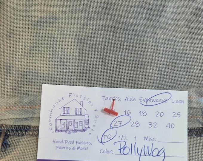 27ct Evenweave Fat Quarter Pollywag. FREE SHIPPING.