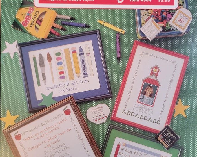 School Days II Cross Stitch Pattern. Free SHIPPING. Older Used Condition.