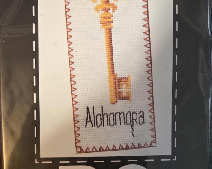 Alohomora Harry Potter Bookmark Counted Cross Stitch Kit. FREE SHIPPING.