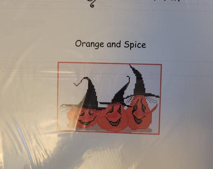 Susanamm Orange and Spice Cross Stitch Pattern. FREE SHIPPING. Good Condition.