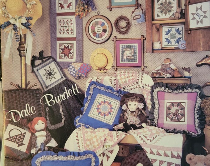 Dale Burdett Country Patchwork Cross Stitch Pattern. FREE SHIPPING. Used Condition.