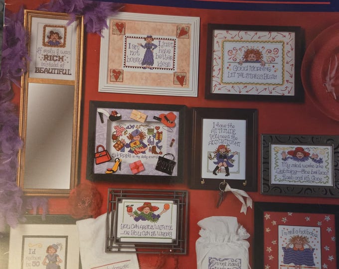 Jeanette Crews Red Hot Mamas Number 1 Cross Stitch Pattern. FREE SHIPPING. Used Condition.