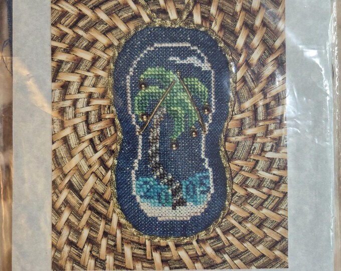 A Whimsical Element Mini Flip Flop III Cross Stitch Kit. FREE SHIPPING. Preowned Condition.